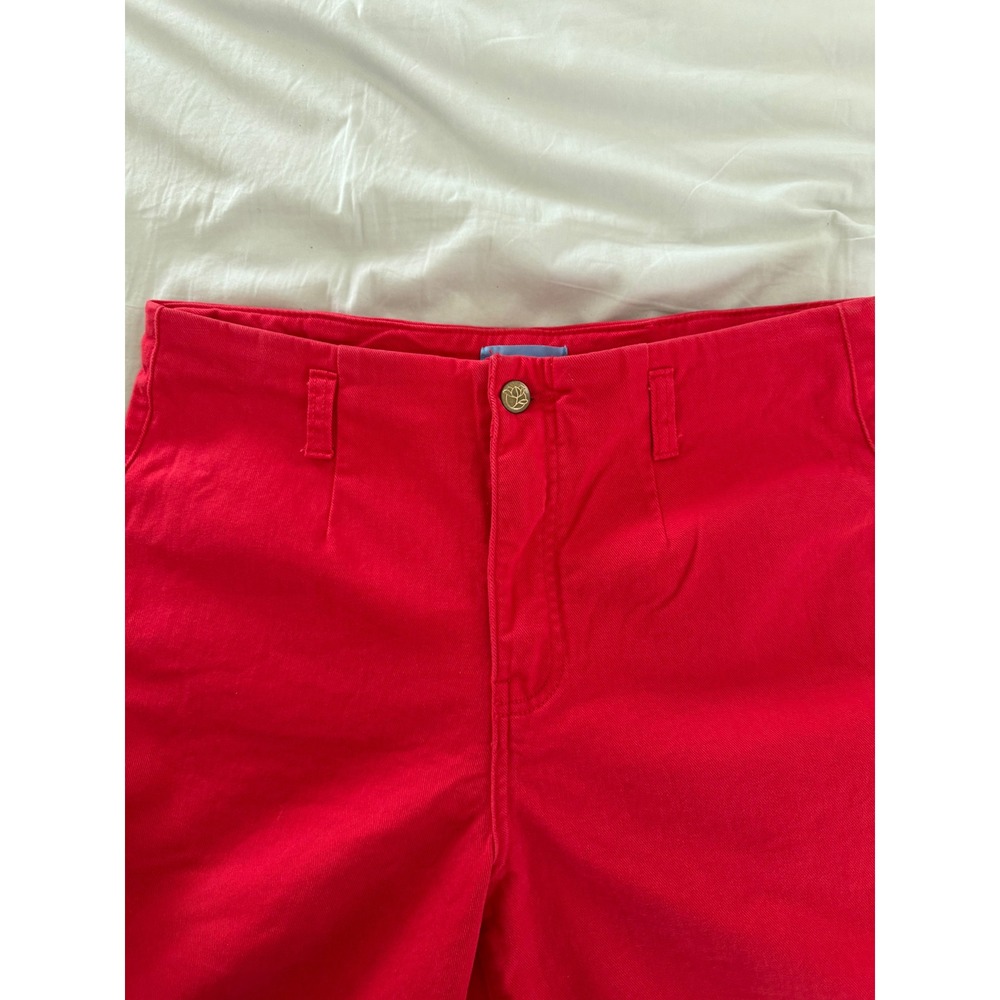 Draper James 12 Red Wide Leg Jeans High Rise Statement Denim Preppy - Picture 3 of 8